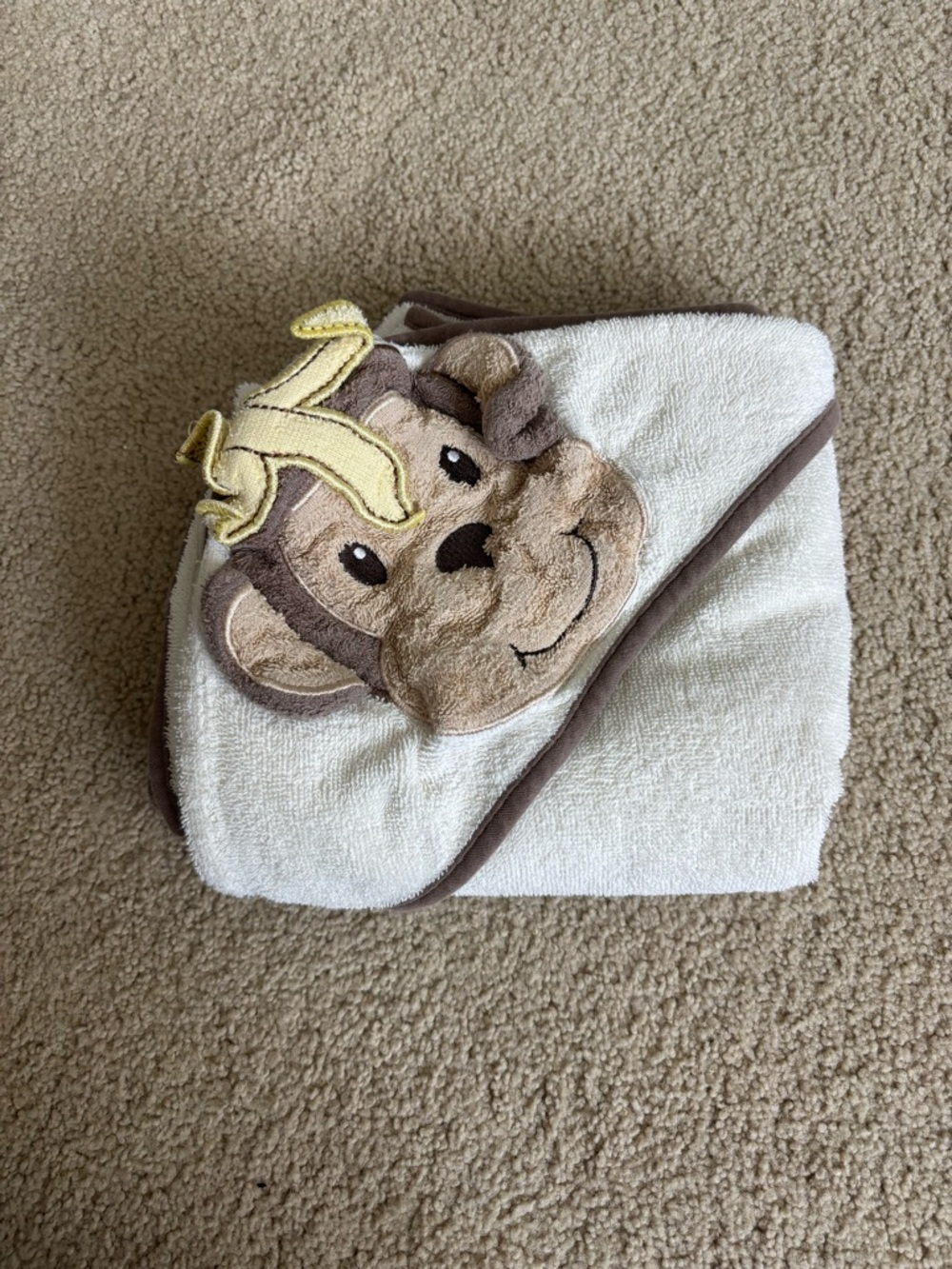 Monkey Hooded Baby Towel